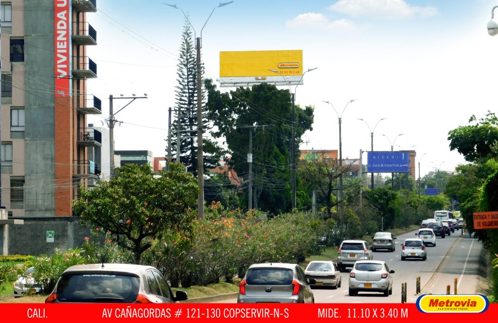 Av Cañas G. Calle 18 # 121 - 130 N > S